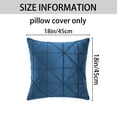 thumbnail image 6 of Unique Bargains Pack of 2 Luxury 3D Diamond Velvet Throw Pillow Covers Dark Blue, 6 of 6