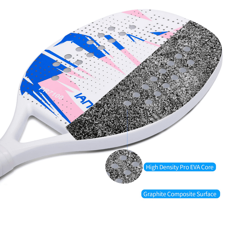 Beach Tennis Racket Carbon, EVA Memory Foam Core Beach