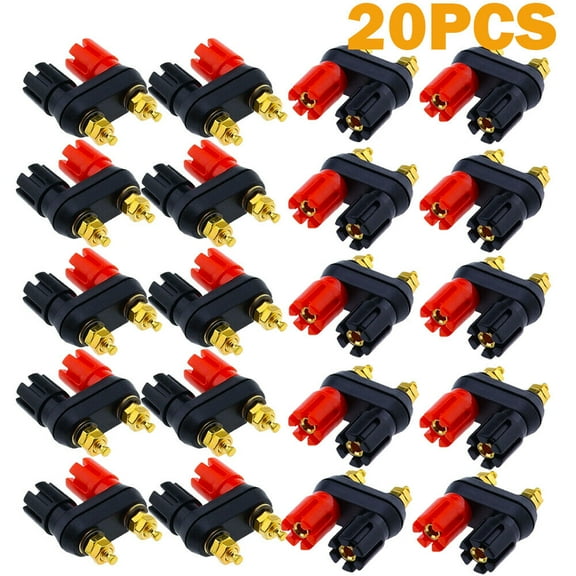 20pcs Speaker Amplifier Terminal Binding Post Dual 2 ways Banana Plug Jack USA