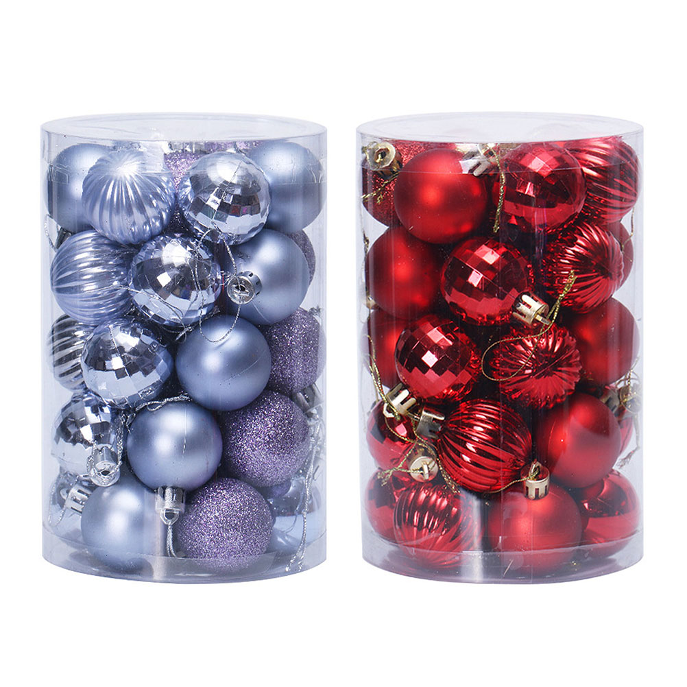 68PCS Christmas Hanging Decor Xmas Decorative Delicate Hanging Balls