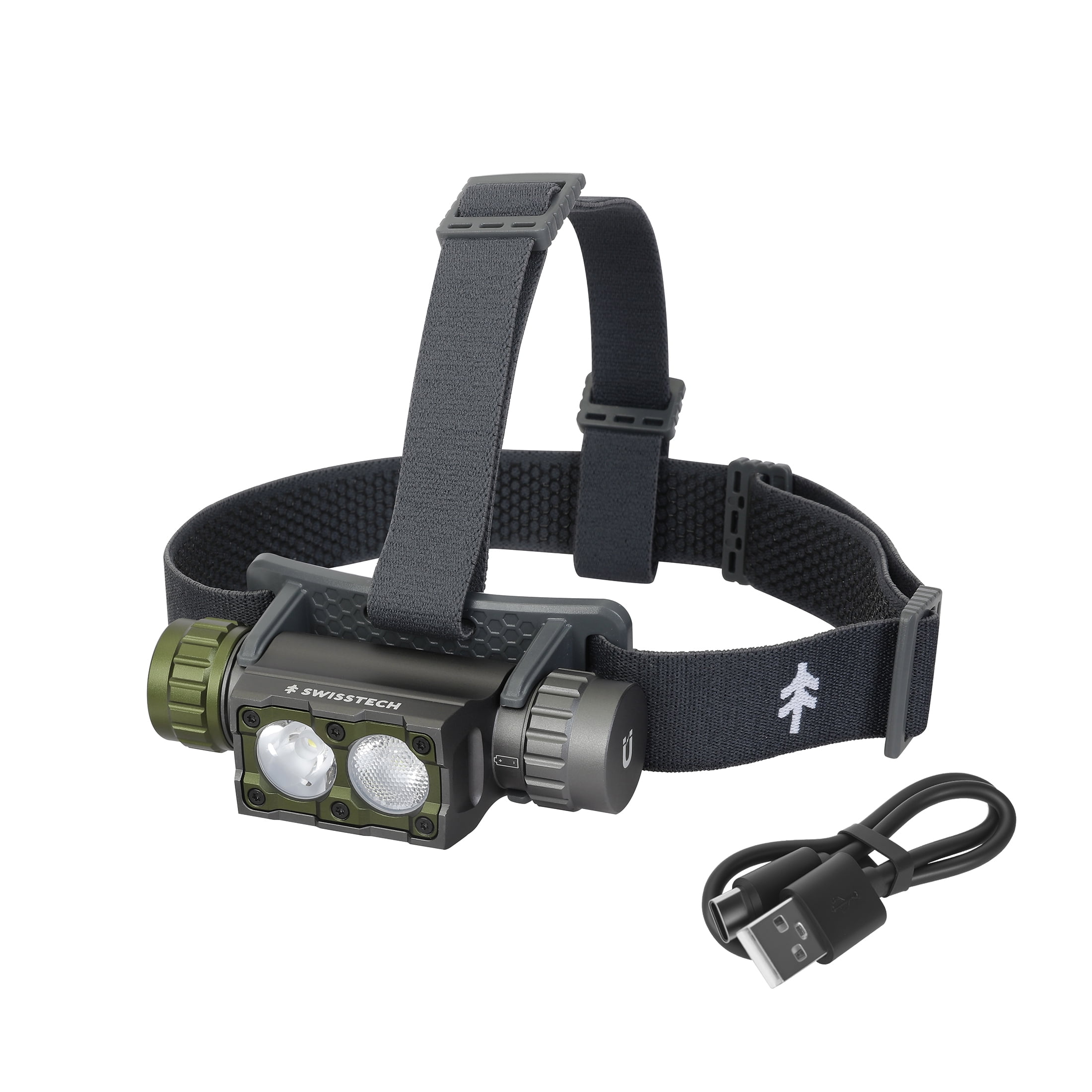 Swiss Tech STARKE 30, 3000 Lumen Rechargeable LED Headlamp with Magnetic Base