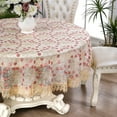 thumbnail image 2 of Lace Round Tablecloth Embroidery Coffee Table Cover for Dining Room Picnic Wedding Party Banquet Home Decor, 2 of 4