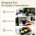 thumbnail image 6 of TINANA 12 oz Ceramic Coffee Mugs Set of 6, Matte Black Coffee Cups with Colorful Interior, Tea Mugs for Home Office, Microwave and Dishwasher Safe, 6 of 7