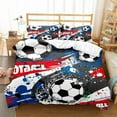 thumbnail image 6 of Sports Theme Bedding Set 3D Soccer Comforter Cover Sets Football Pattern Boys Bedroom Duvet Cover Sets Sport Ball Theme Bedding Set Gifts for Kids Teens Man, 6 of 6