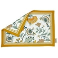 thumbnail image 5 of Vargottam Placemats- Placemat For Dining Table, Set Of 4- Printed & Reversible CottonNapkin-IndoorPlacematsFor Home & Kitchen Dining Table- Asian Floral (Mustard Yellow), 5 of 5