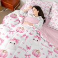 thumbnail image 4 of Manfei Bowknot Ghost Bedding Queen Size, Boo Halloween Bed Set, Teenager Boys Girls Reversible Bedding Sets Queen Size, Lightweight Bedroom Decoration, 7pcs, 4 of 7
