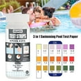thumbnail image 1 of VONKY 50PCS 3 in 1 Swimming Pool Test Paper Pool Test Strips Spa Hot Tub Alkaline Test Paper for Swimming Pool Hot Spring Pool No.3, 1 of 1