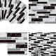 thumbnail image 2 of 27 Piezas Pegatinas De Suelo De Mosaico Para Cocina Y Baño Blanco/Negro, 2 of 5