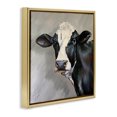 thumbnail image 3 of Stupell Industries Belle Black and White Cow Gold Framed Floater Canvas Wall Art design by Linda Sperruzzi, 25 x 25, 3 of 9