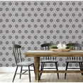 thumbnail image 3 of S4Sassy Modern Mandala Medallion Wallpaper- Gray Bohemian Wall Covering, 25" X 120" Self-Adhesive Plain Vinyl Wallpaper, Decorative Wallwrap, Easy Diy Wall Covering For Bedroom, Living Spaces, 3 of 5