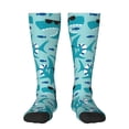 thumbnail image 2 of Lsque Shark Wearing Sunglasses Printed Crew Socks Men's Women's LightWeight Thin Casual Calf Socks ,Knee High Socks,Cotton Socks, 2 of 9