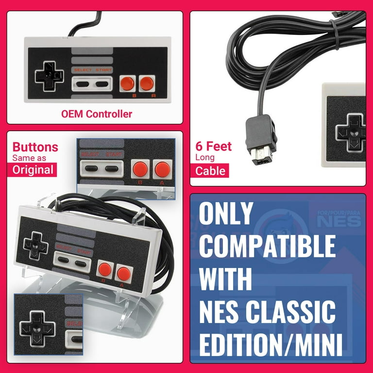 TheKidMall Wired Controller for Nintendo NES Classic Gaming