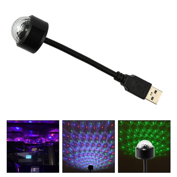 Mobutofu USB Powered Black ABS Car Atmosphere Light with for Decor