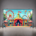 thumbnail image 4 of Yatrandify Colorful Theme Welcome Carnival Banner Decorative Design Amusement Park Polyester Material Balloon Decoration for Birthday Party Kids Event Celebration, 4 of 7
