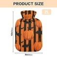 thumbnail image 5 of 2L Fully Printed Hot Water Bottle Cover + Hot Water Bottle For Hot & Cold Compresses Bats Pumpkins, 5 of 7