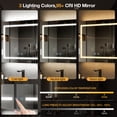 thumbnail image 6 of TTGIEET 24"x32" Medicine Cabinet Modern with Mirror, 3-Color LED Lights, Anti-Fog, 2 Adjustable Shelves, Storage Organizer, White, 6 of 8