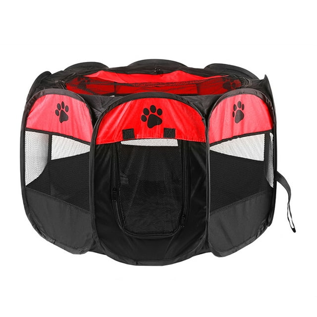 Yeacher Parc Octogonal pour Animaux, Parc Résistant aux Égratignures pour Chat Enceinte Ou Blessé, Pliable et Portable, Tentes d'Exercice pour Animaux, Niche, Maison