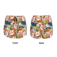 thumbnail image 5 of Picia Retro Summer Stamp Pattern Women's 2 in 1 Athletic Running Shorts High Waisted Workout Casual Gym Sweat Shorts with Comfy Liner Zipper Pockets-Medium, 5 of 9