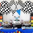 thumbnail image 4 of 10pcs 18inch Racing Car Balloon Checkerboard Mylar Balloon Foil Balloon Black White Checkered Helium Balloon, 4 of 5
