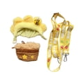 thumbnail image 4 of Bolsa de ropa de muñeca de felpa Hugo para niña con decoración de moda y Bolso de flores amarillas, 4 of 10