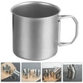 thumbnail image 3 of Camping Cup Stainless Steel Cup Metal Cup Foldable Handle Water Cup for Hiking Camping, 3 of 5