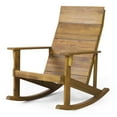 thumbnail image 2 of GDF Studio Winder Outdoor Acacia Wood Rocking Chairs, Set of 2, Teak, 2 of 7