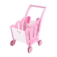 thumbnail image 1 of Carrito de compras para niños, carrito de supermercado de juguete, accesorios de comida de imitación, carrito de supermercado, carrito de compras para Rosa, 1 of 8