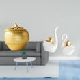 thumbnail image 2 of Figura de cisne de resina moderna, escultura artística decorativa para mesa, estantería, comedor, dormitorio, oficina, entrada, estatua decorativa par, 2 of 8