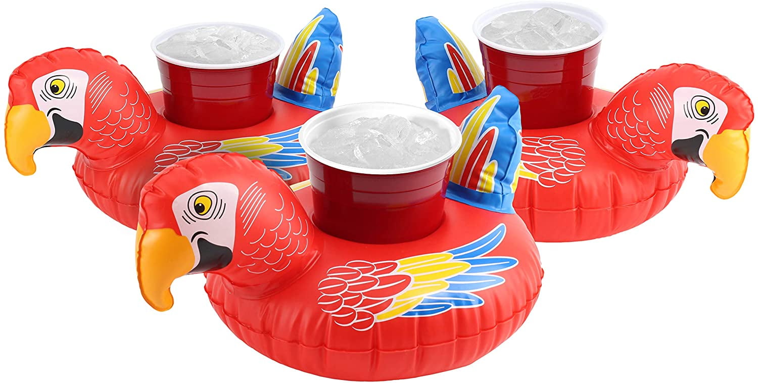 GoFloats Inflatable Pool and Hot Tub Drink Holders 3 Pack Choose Your Style Designed in The US 