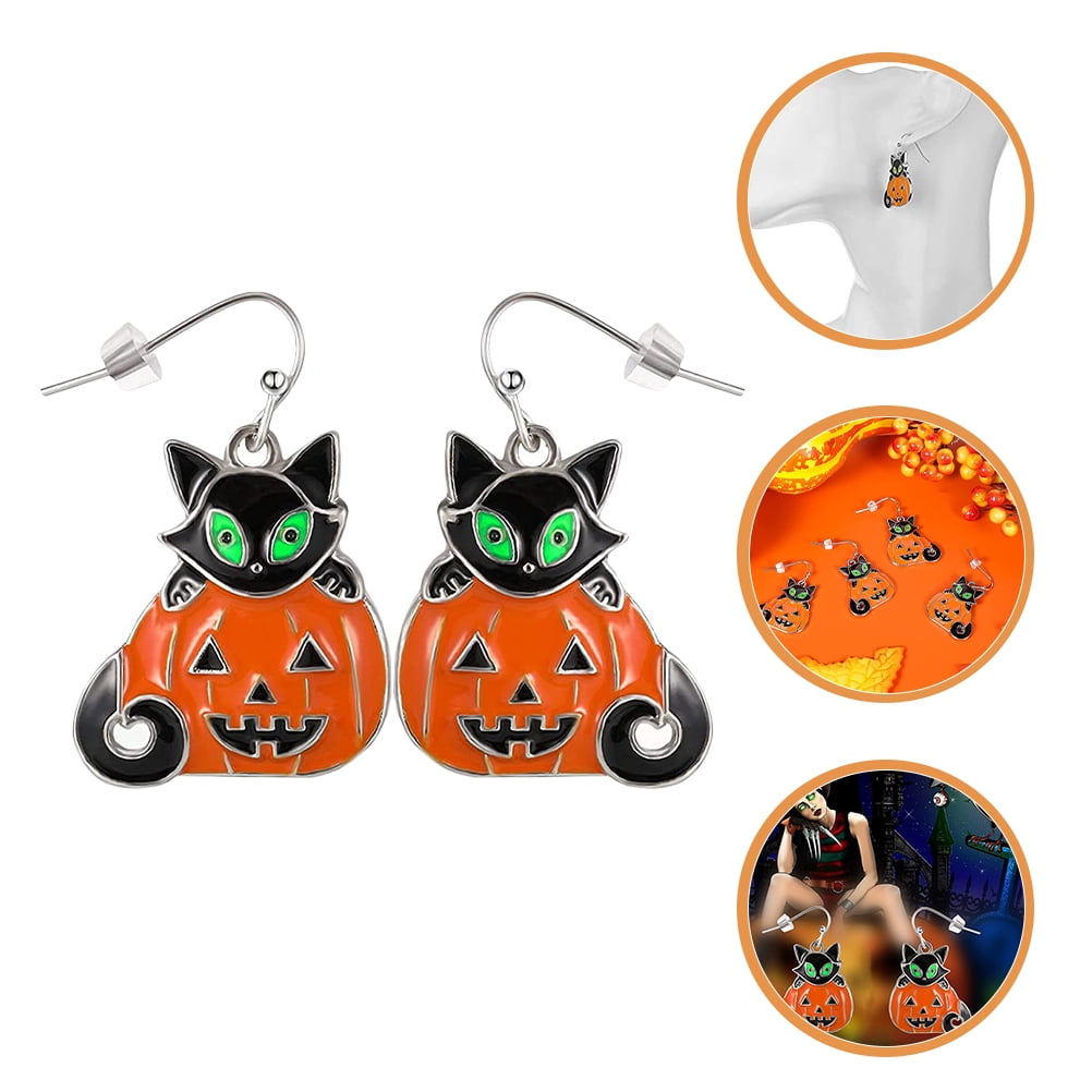 Boucles doreilles dHalloween, Pendentif sorcière, Boucle doreille