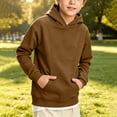 thumbnail image 4 of Cethrio Boys Hoodies, Long Sleeve Pullover Fall Casual Boys Sweatshirts Brown Size 4-5 T, 4 of 7