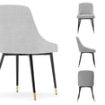 thumbnail image 4 of COLAMY Modern Upholstered Dining Chairs Set of 2 Kitchen Side Chair with Metal Legs Beige, 4 of 13