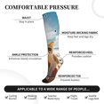 thumbnail image 3 of Bixox Surfing Cat Sun Print Compression Socks,Compression Socks Women & Men Circulation for Medical,Running,Athletic, 3 of 7