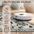 thumbnail image 6 of Design&I 6'x9' Washable Area Rug Sleek Flatweave Pet Friendly Black White Elegant Floral and Vine Design Intricate Blossom Motifs with Graceful for Queen Size Bedroom, Under Bed, 6 of 7