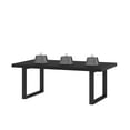 thumbnail image 5 of 39" Black Oak Industrial Coffee Table - Iron & Wood Metal Center Table with Straight Legs for Living Room, Farmhouse or Office, 5 of 7