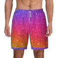 thumbnail image 2 of Goofa Holiday Shiny Printed Men's Swim Trunks Board Shorts Quick Dry Mens Swimming Trunks with Compression Liner,Breathable Fit Hawaii Beach Shorts-Large, 2 of 9