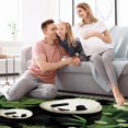 thumbnail image 4 of Panda Soft Polyester Indoor Area Rug - Angle Floor Mat for Living Room - Modern Design Easy to Clean Carpet Runner for Home Decor - Grey & White, 5x7 Feet, 4 of 6
