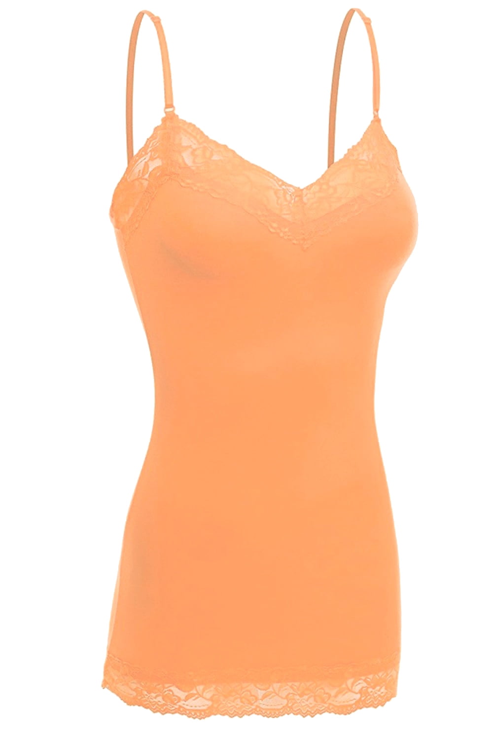 Women's Plus Size Lace Lowcut Camisole Tank Top Adjustable Cami