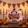 thumbnail image 4 of Oval Picture Frame Pink Pumpkin Shape Single Pack Halloween Home Decor, 4 of 6