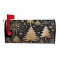 thumbnail image 3 of Ryvnso Mailbox Cover Christmas Trees Golden Magnetic Mailbox Wrap Standard Size 21x18 Inch, 3 of 8