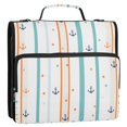 thumbnail image 5 of FORMRS Zipper Binder with Shoulder Strap 2-inch Ring 500 Sheet Capacity File Bag, Cute Nautical Pattern, 5 of 5