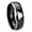 Black 2 Tone Polish Edge, variant on Claddagh Design Concave Black Tungsten Men Ring 10MM
