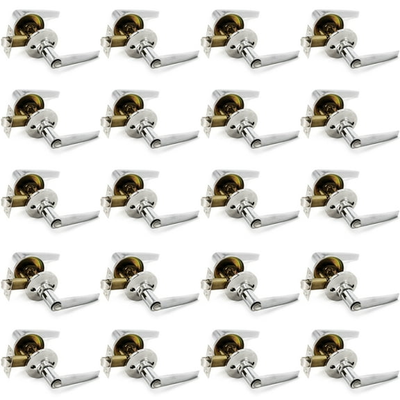 Door Lever Lara Chrome Keyed Door Handle 20 Pack by Villar Home Designs