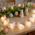 thumbnail image 5 of QuanTara LED Easter Bunny String Lights, 10 LED Multicolor Fairy Lights for Patio Room Window Decoration, Indoor Outdoor Party Pendant for Home, Wedding, Easter Party Decor, 5 of 6