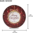 thumbnail image 3 of Coolnut Round Tablecloth 60", Merry Christmas Table Cover, Water Resistant Spill Proof Large Table Cover for Indoor & Outdoor Family Gathering Dinner, BBQ Christmas Decoration, 3 of 7