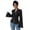 Black, variant on Women's Bell Sleeve Button Up Shirt Collared Long Sleeve Ruched Textured Casual Work Blouse Fall Fashion Tops