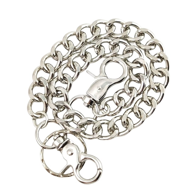 Qarigey Cadena de cinturón de cintura portátil de moda reemplazo de Color sólido antioxidante decorativo cadenas de actuación accesorios de adorno Accesorios de disfraces Corto Plata 39CM Qarigey AP014011-02
