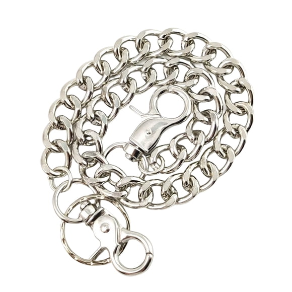 Qarigey Cadena de cinturón de cintura portátil de moda reemplazo de Color sólido antioxidante decorativo cadenas de actuación accesorios de adorno Accesorios de disfraces Corto Plata 39CM Qarigey AP014011-02