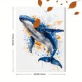 thumbnail image 3 of Qisvanset 12x16 Inch Humpback Whale Ocean Canvas Wall Art, Marine Life Coastal Living Room Nature Wall Decor, 3 of 8