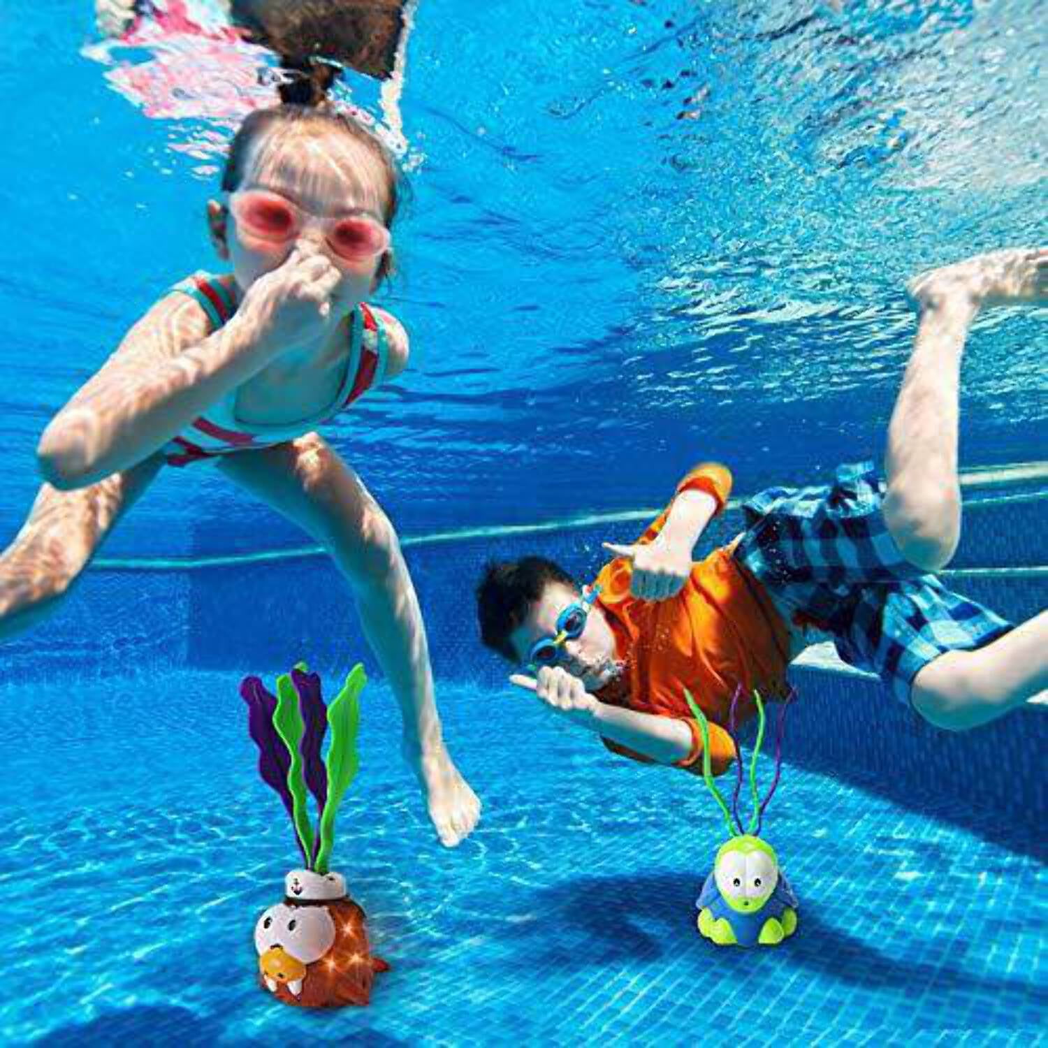 JOYIN 30 Pcs Diving Pool Toys for Kids Ages 3-12 Jumbo Set with Storage Bag  Pool Games Summer Swim Water FishToys